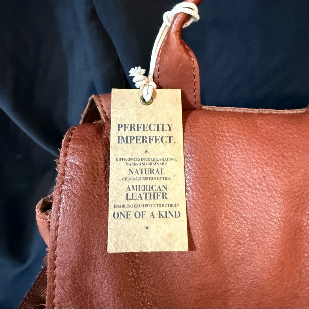 American Leather Co. Women's Leather Backpack - Chestnut Brown - Picture 5 of 12